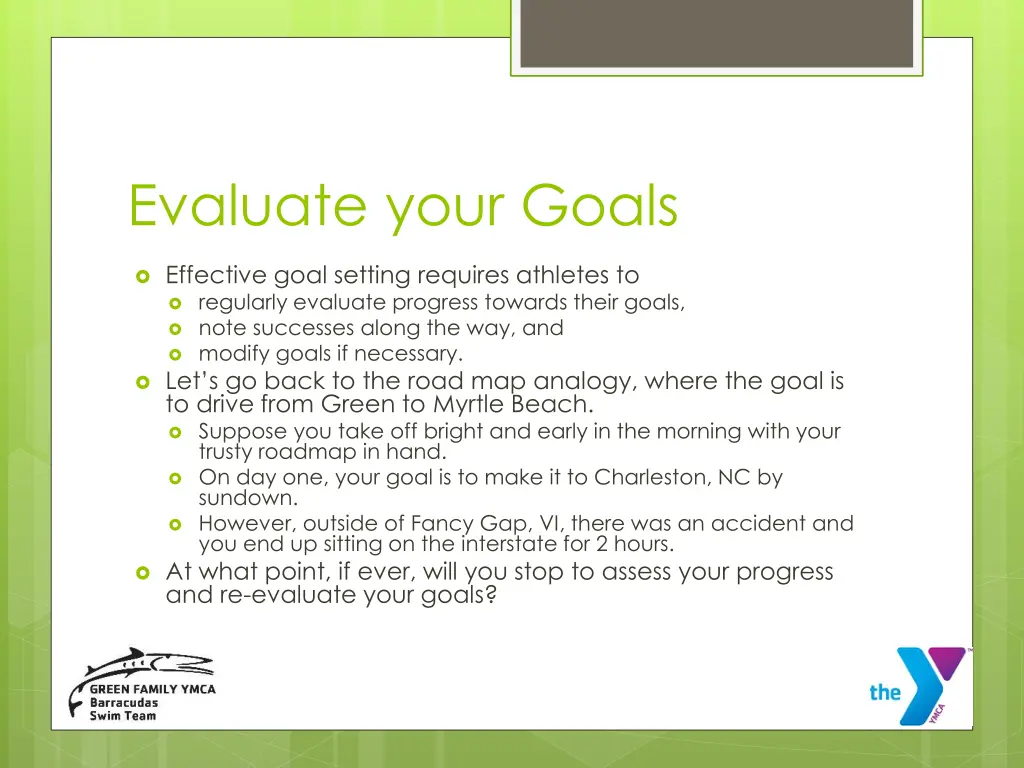 evaluate your goals