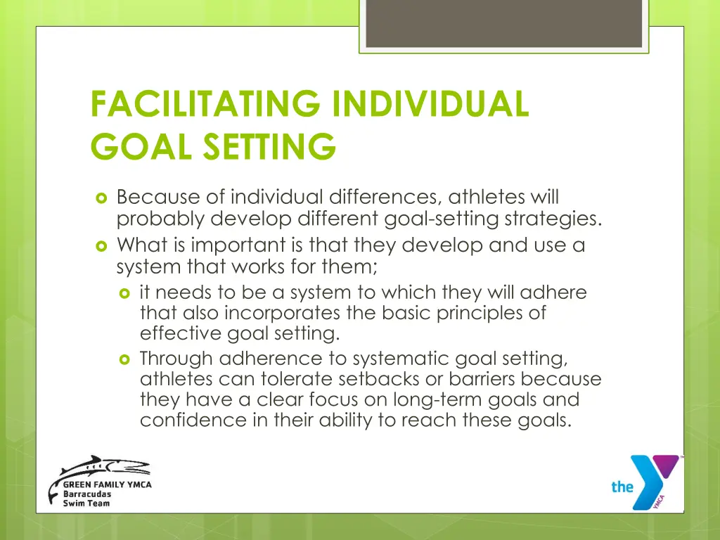 facilitating individual goal setting 2