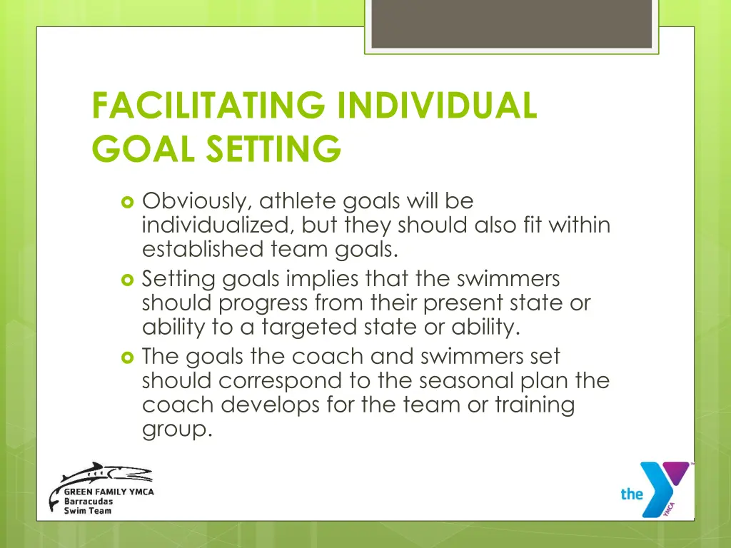 facilitating individual goal setting 3