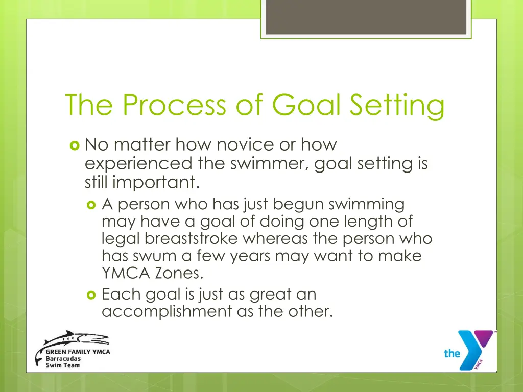 the process of goal setting 1