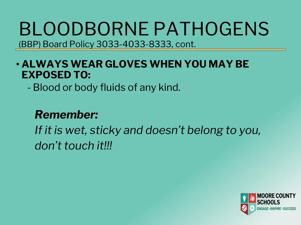 bloodborne pathogens bbp board policy 3033 4033 2