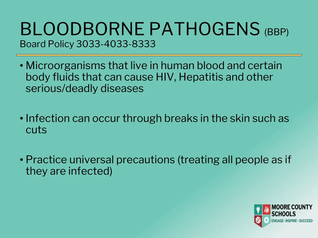 bloodborne pathogens bbp board policy 3033 4033