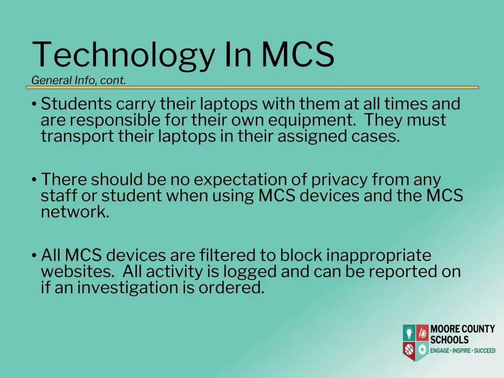 technology in mcs general info cont students