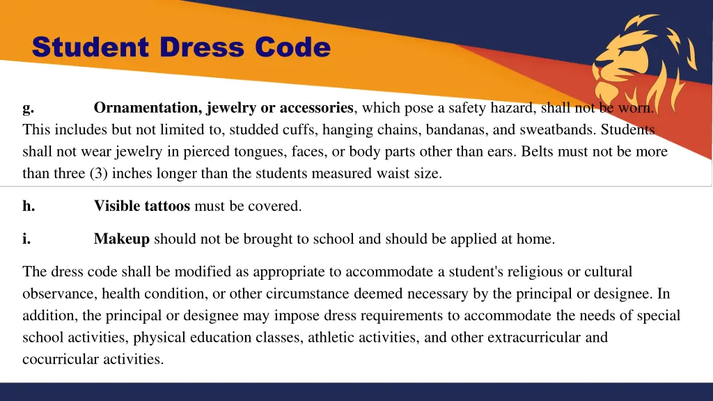 student dress code 5