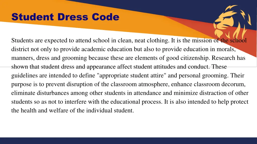 student dress code