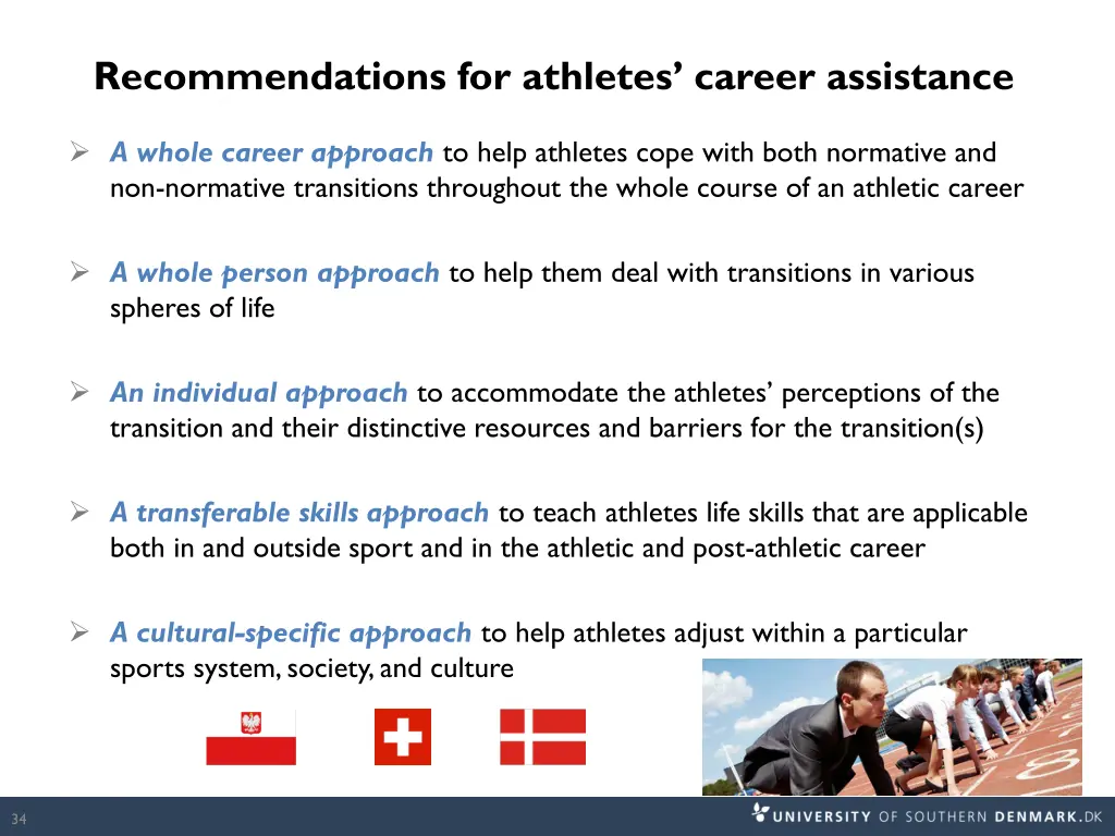 recommendations for athletes career assistance