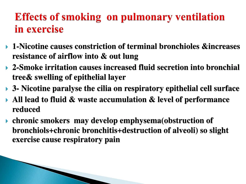 1 nicotine causes constriction of terminal