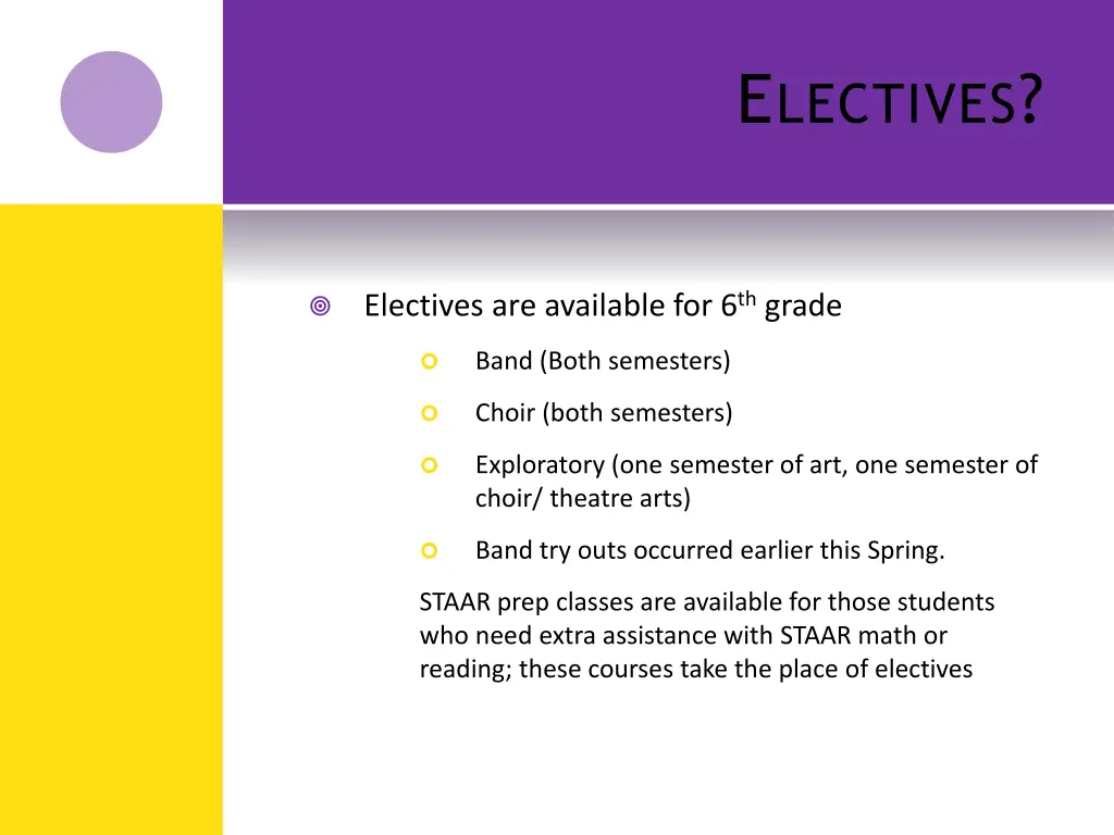 e lectives