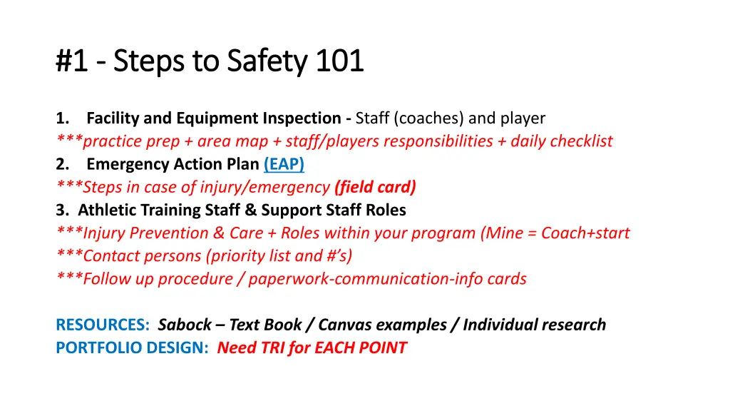 1 1 steps to safety 101 steps to safety 101