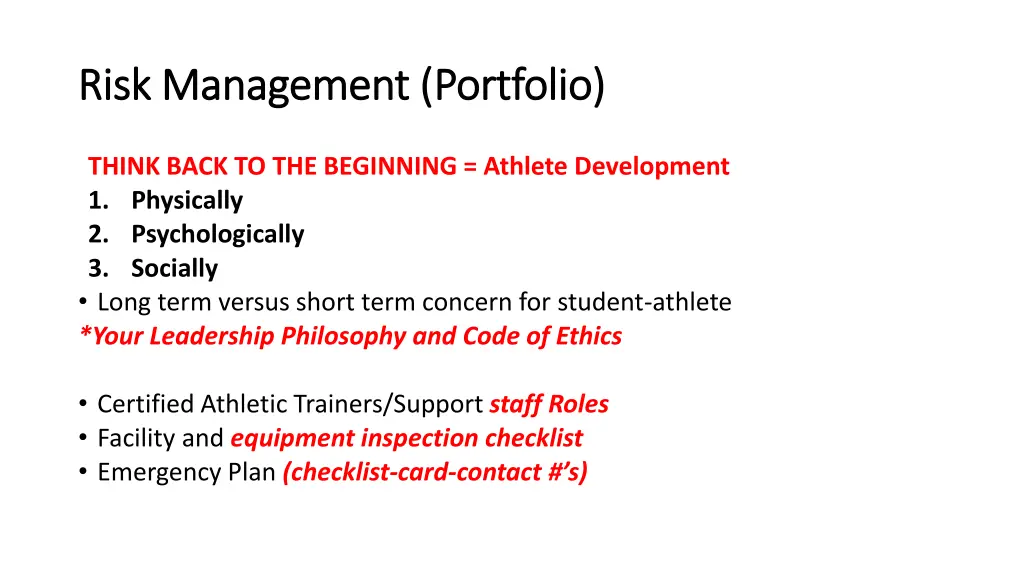 risk management portfolio risk management