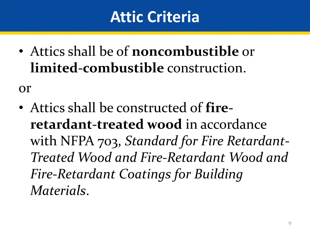 attic criteria 1