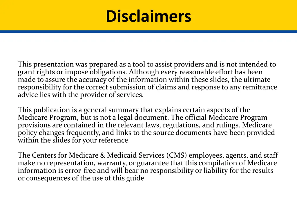 disclaimers