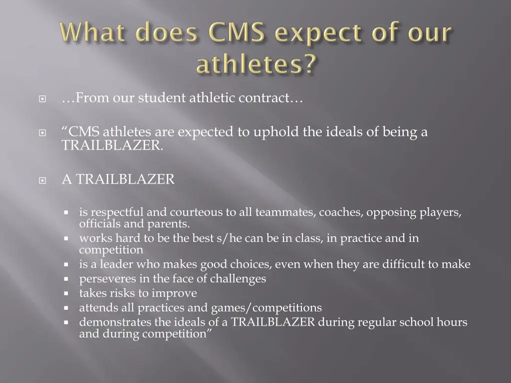 from our student athletic contract