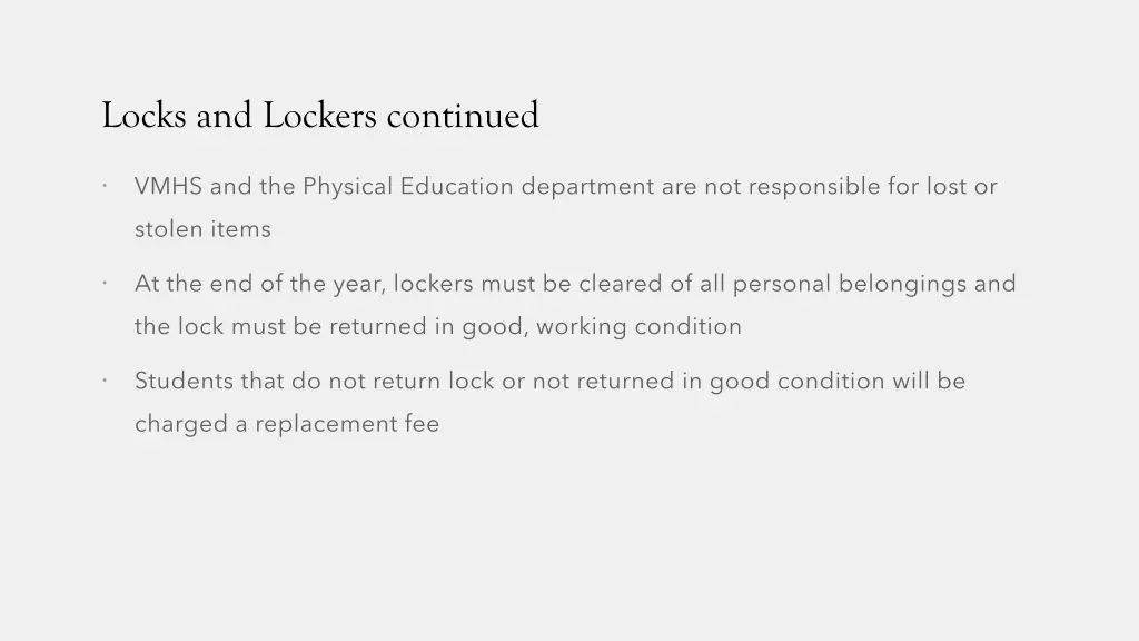 locks and lockers continued