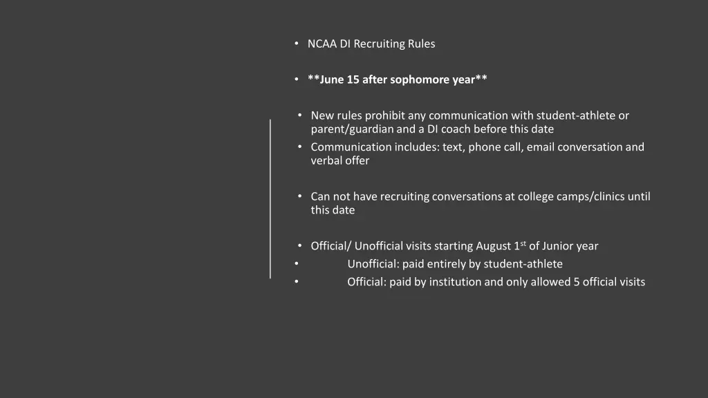 ncaa di recruiting rules