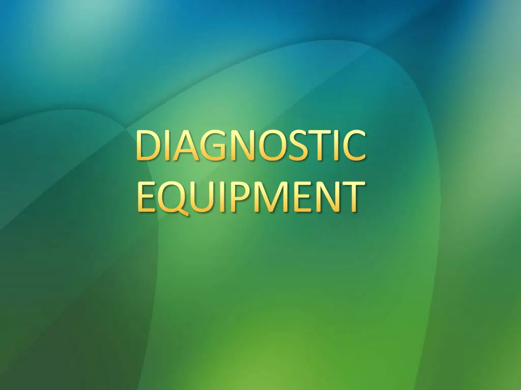 diagnostic equipment