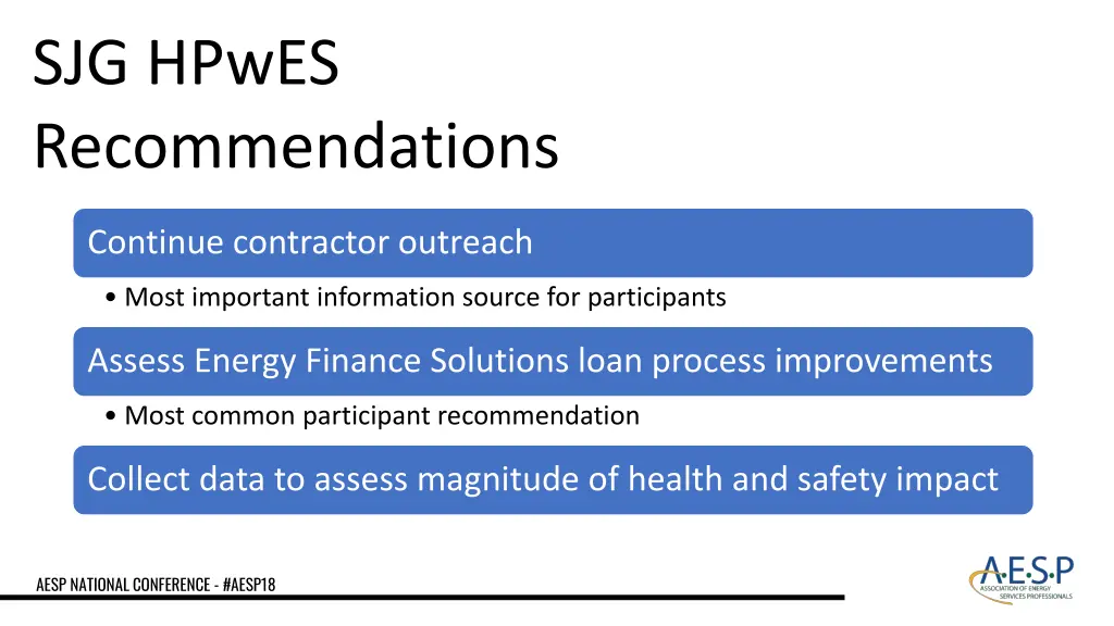 sjg hpwes recommendations