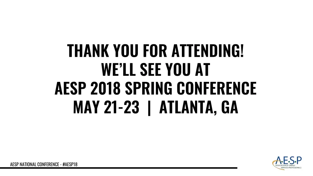 thank you for attending we ll see you at aesp