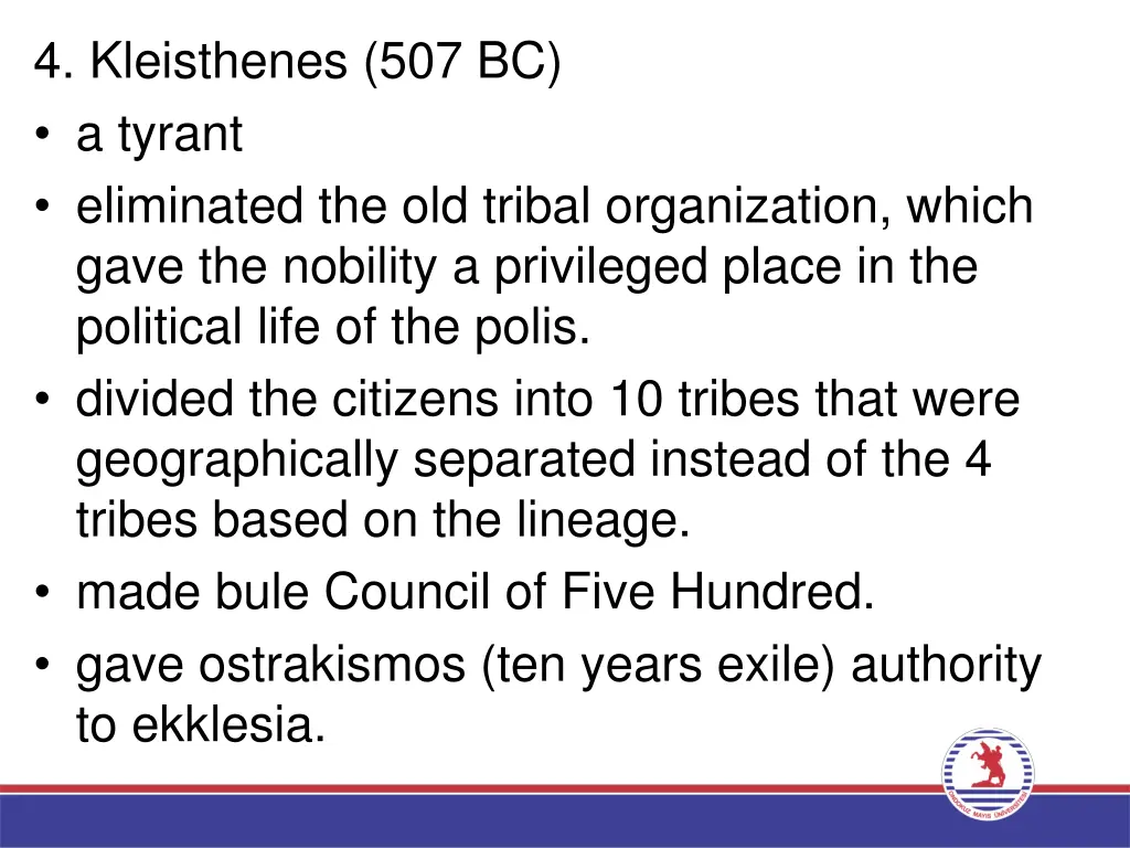 4 kleisthenes 507 bc a tyrant eliminated