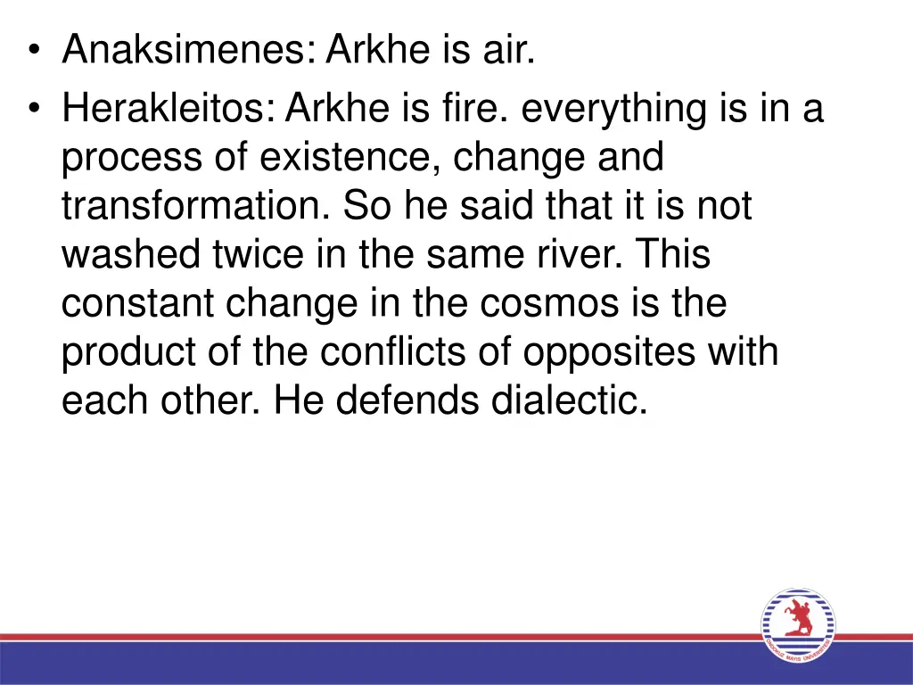 anaksimenes arkhe is air herakleitos arkhe