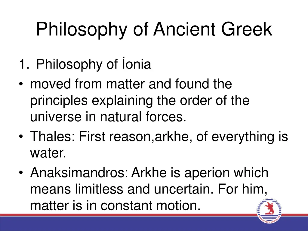 philosophy of ancient greek