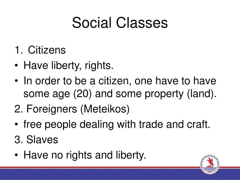 social classes