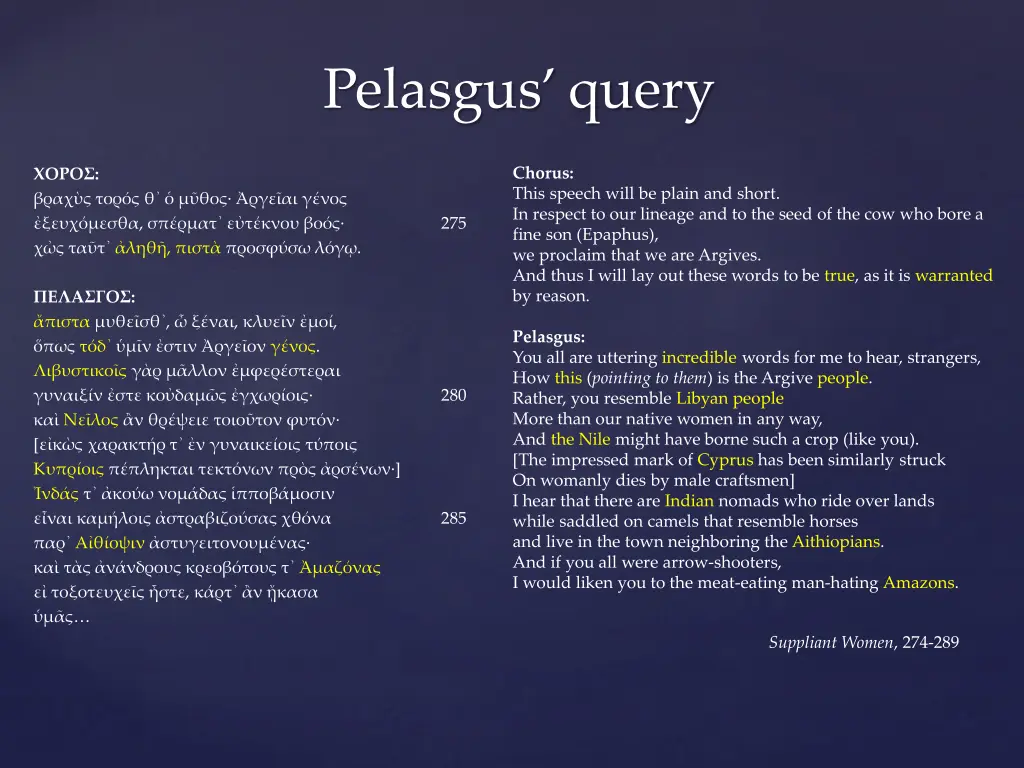 pelasgus query