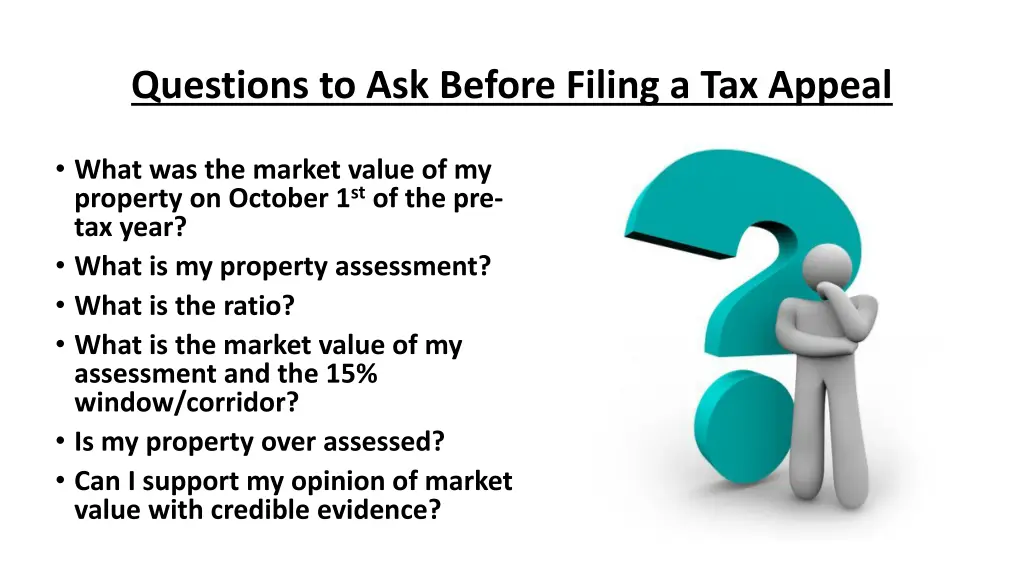 questions to ask before filing a tax appeal