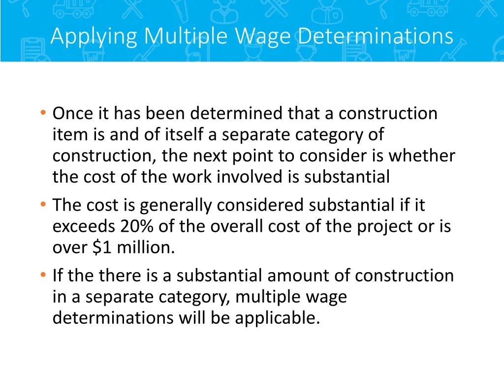 applying multiple wage determinations 1