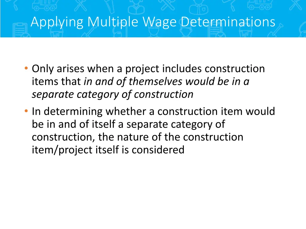 applying multiple wage determinations