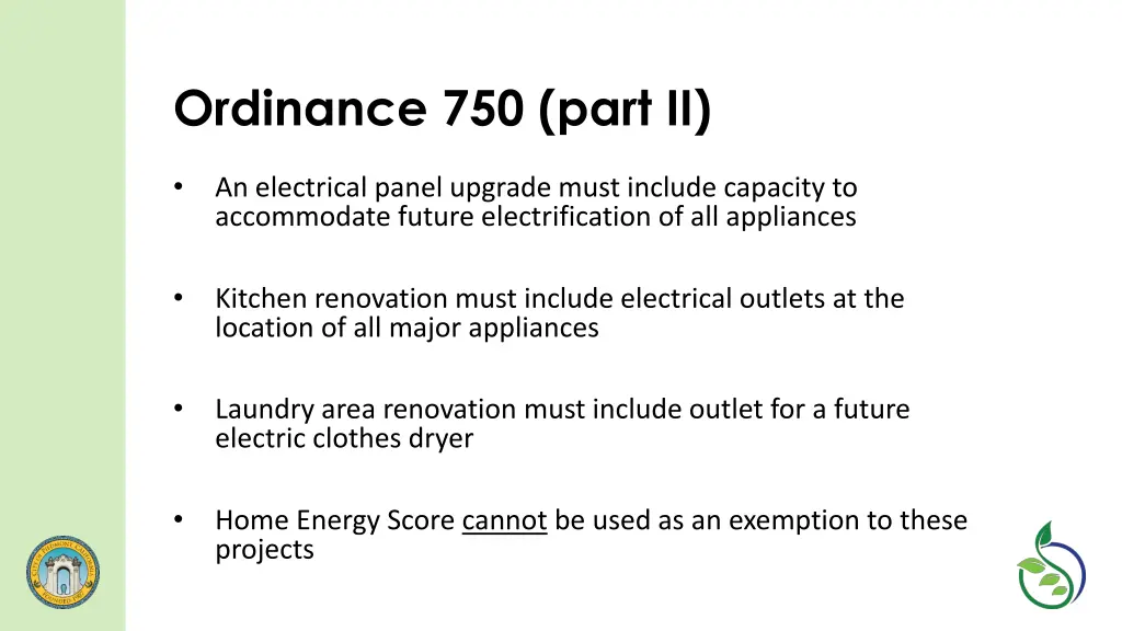 ordinance 750 part ii