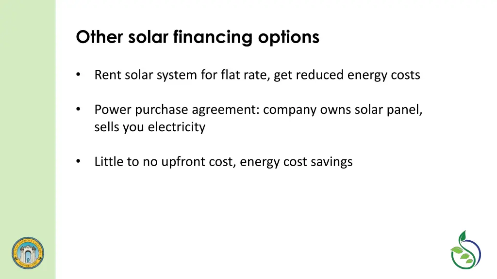 other solar financing options