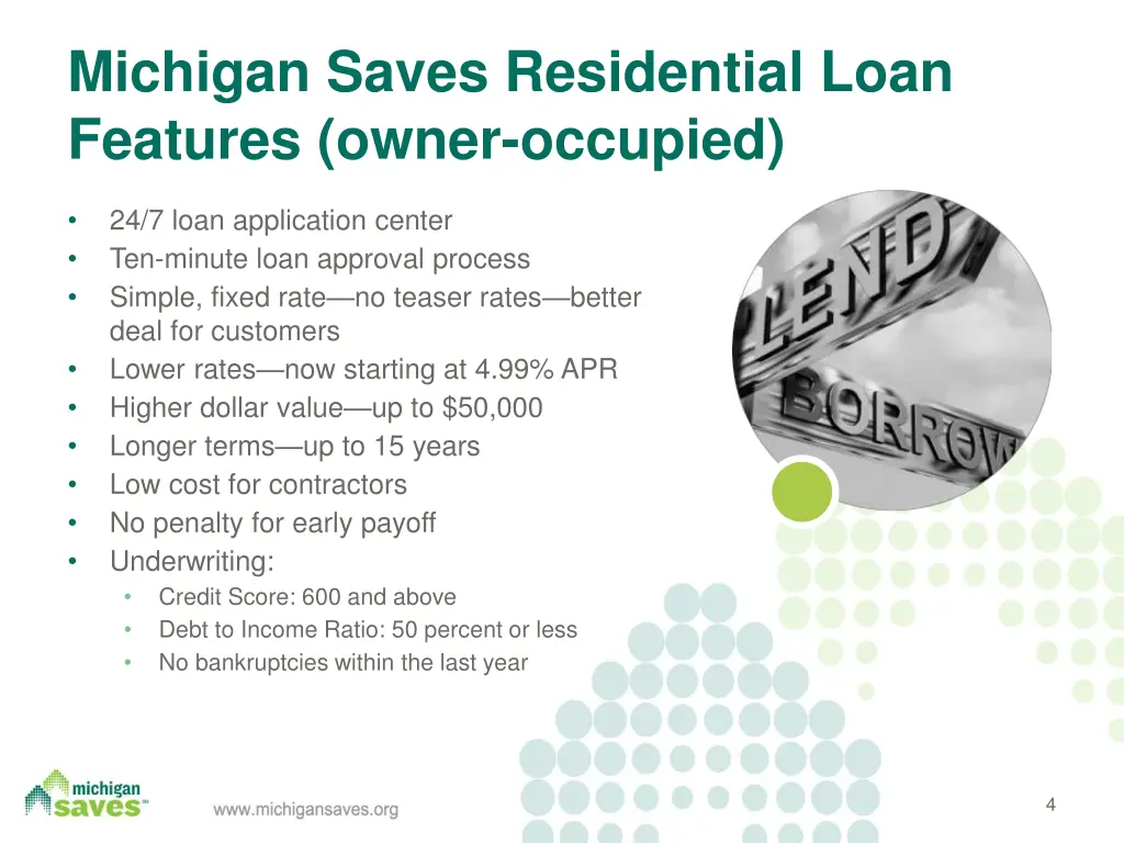 michigan saves residential loan features owner