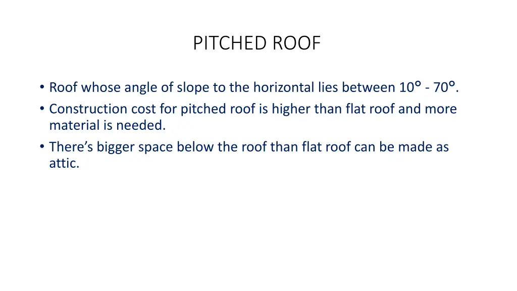 pitched roof