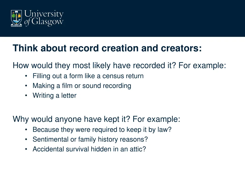 think about record creation and creators 2