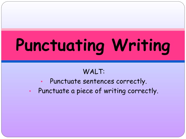 punctuating writing