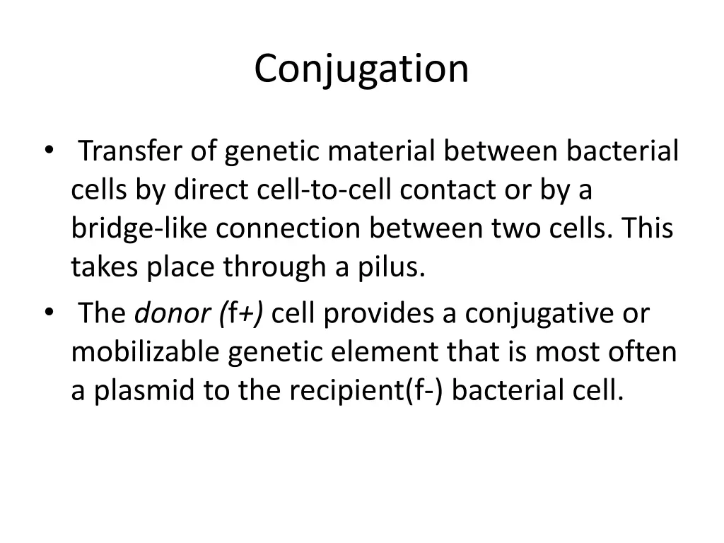 conjugation