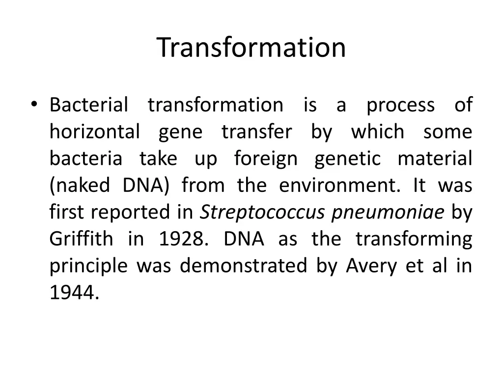 transformation