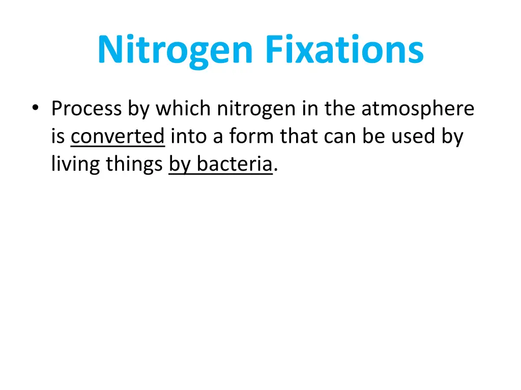 nitrogen fixations