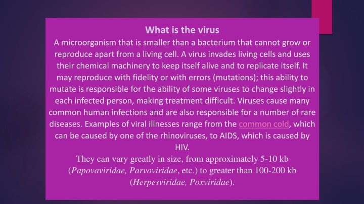 what is the virus