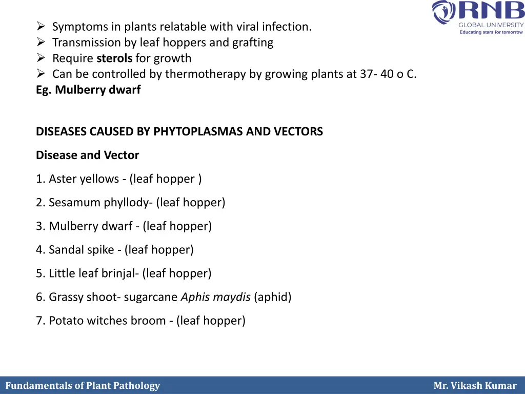 symptoms in plants relatable with viral infection