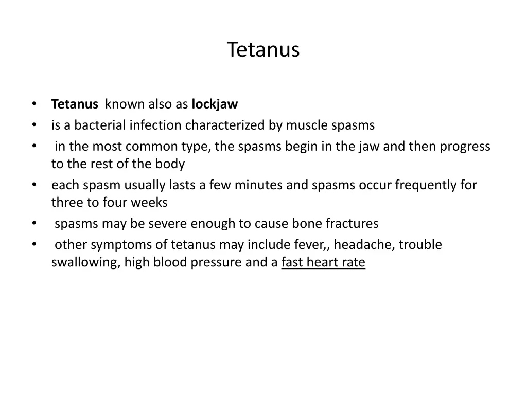 tetanus