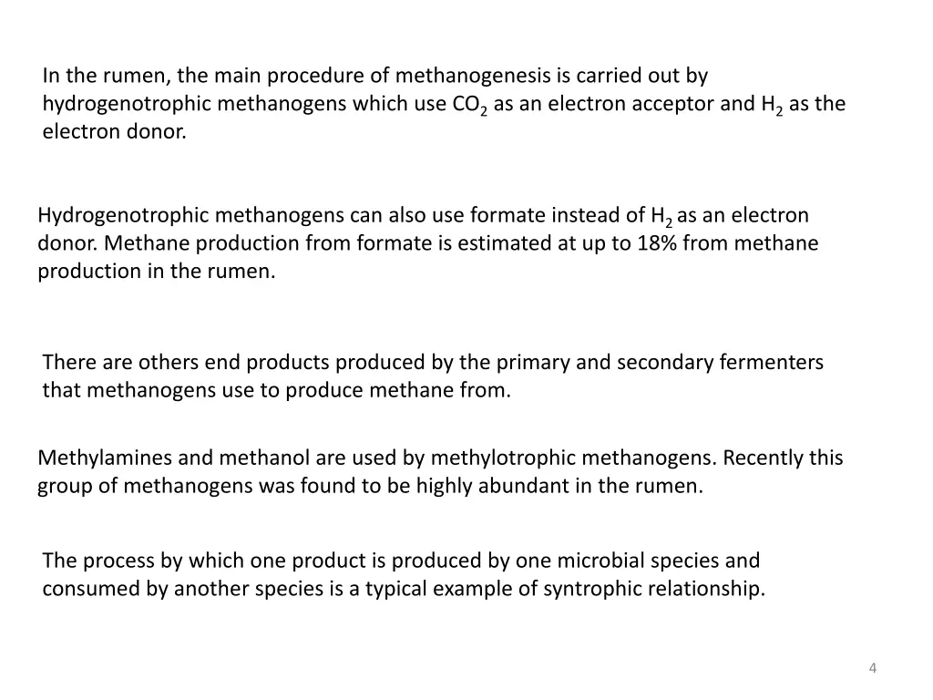 in the rumen the main procedure of methanogenesis