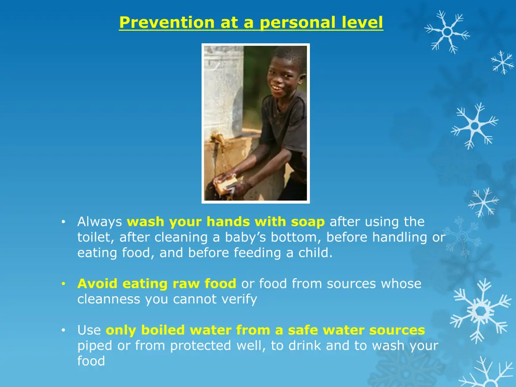 prevention at a personal level