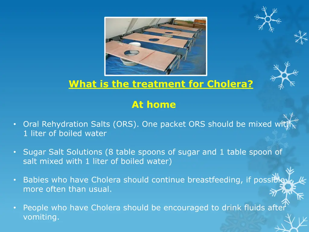 what is the treatment for cholera