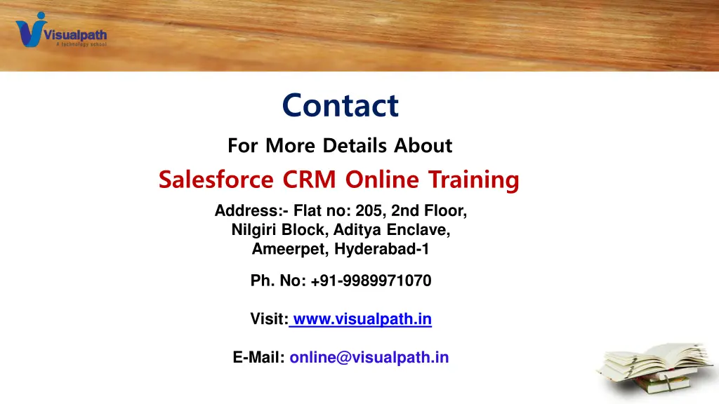 contact for more details about salesforce