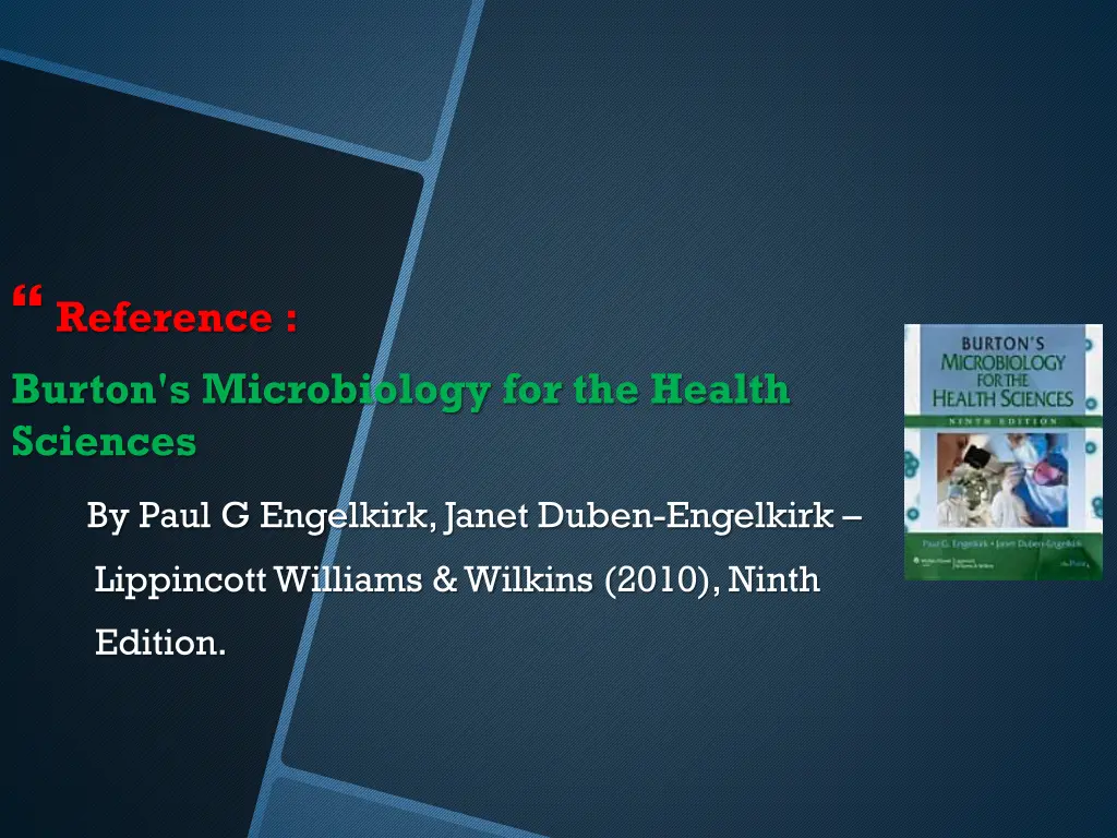 reference burton s microbiology for the health