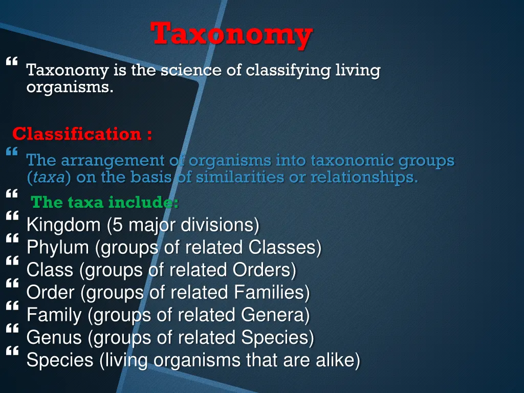 taxonomy