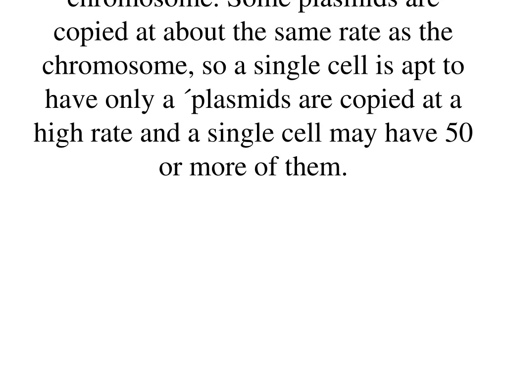 chromosome some plasmids are copied at about