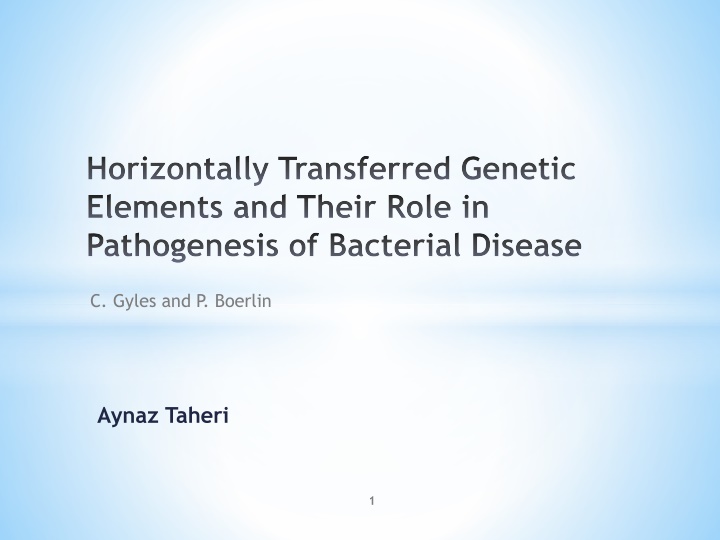 horizontally transferred genetic elements